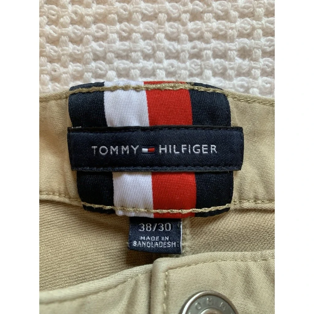 Tommy Hilfiger Beige Straight Pants, Men's Size‎ 38x30